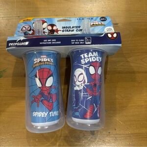 Marvel Spider-Man Blue Insulated Straw Cups